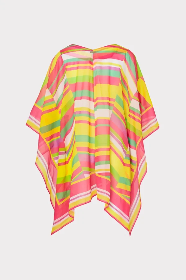 multi_color_chevron_cafta_4.webp Jumpsuits & Rompers-MILLY Multi Color Chevron Caftan Green Multi