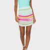 multi_stripe_ruched_skirt_1.webp Jumpsuits & Rompers-MILLY Multi Stripe Ruched Skirt Pink Multi