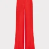 Matching Sets-MILLY Nash Viscose Twill Pants Red