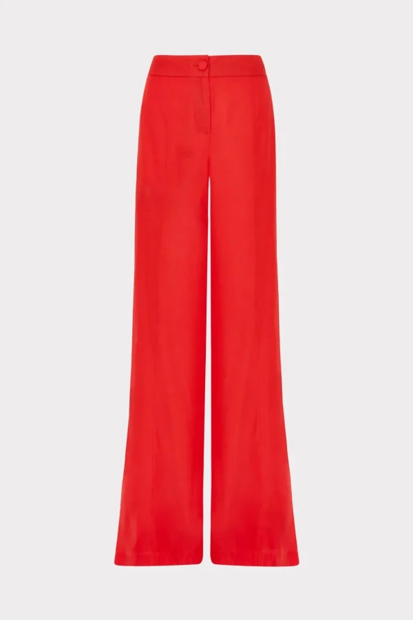 nash_viscose_twill_pants_0.webp Jumpsuits & Rompers-MILLY Nash Viscose Twill Pants Red