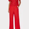 Matching Sets-MILLY Nash Viscose Twill Pants Red
