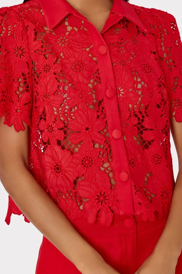 Matching Sets-MILLY Nash Viscose Twill Pants Red