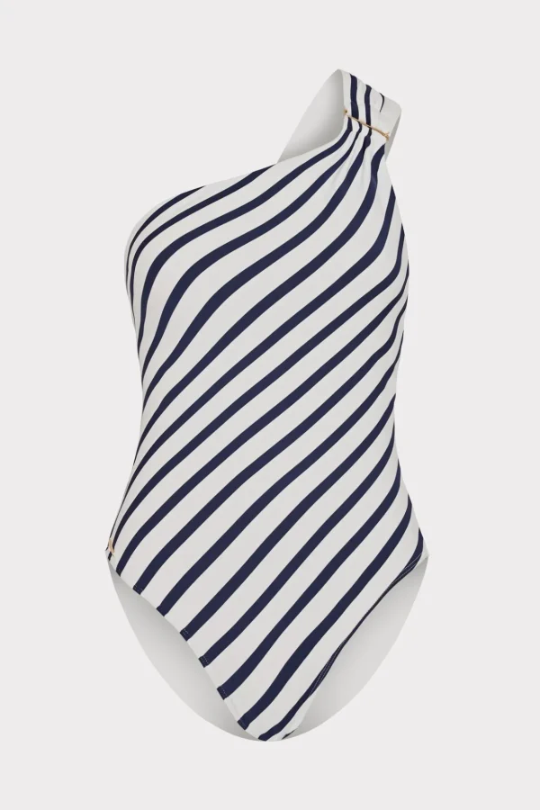 nautical_stripe_one_shoul_0.webp One Piece Swimsuits-MILLY Nautical Stripe One Shoulder One Piece Navy/White