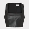 nickie_vegan_leather_crop_0-1.webp Tops-MILLY Nickie Vegan Leather Crop Top Black