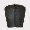 nickie_vegan_leather_crop_3.webp Matching Sets-MILLY Nickie Vegan Leather Crop Top Black