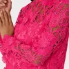Jumpsuits & Rompers-MILLY Nori 3D Lace Shirt Milly Pink