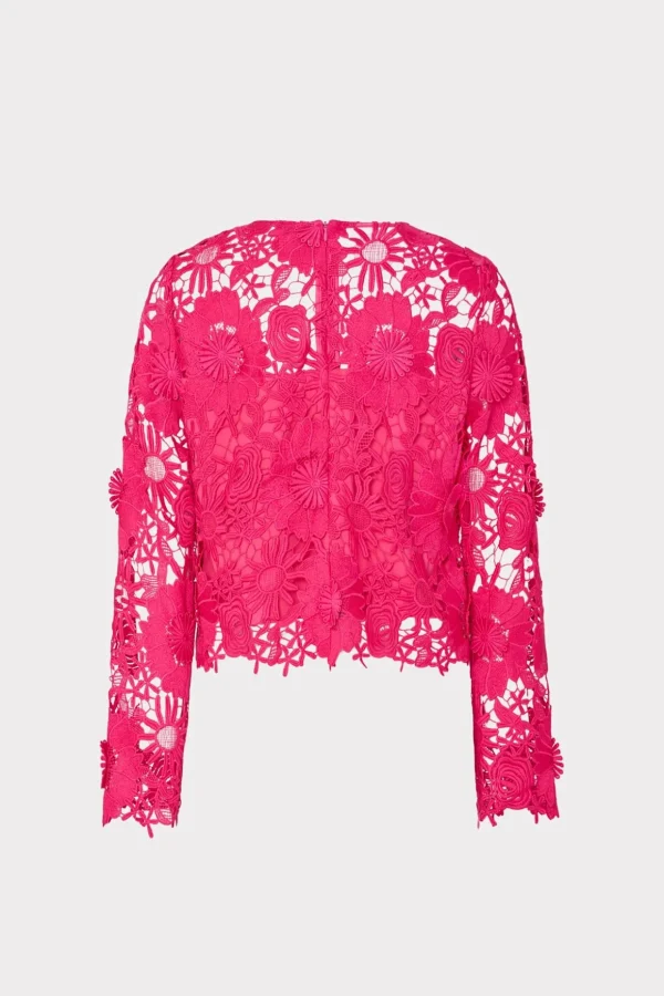 nori_d_lace_shirt_3-3.webp Tops-MILLY Nori 3D Lace Shirt Milly Pink