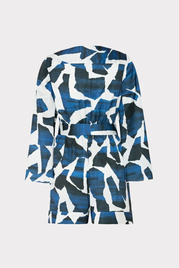 ocean_puzzle_satin_romper_3.webp Cover-Ups-MILLY Ocean Puzzle Satin Romper Navy Multi