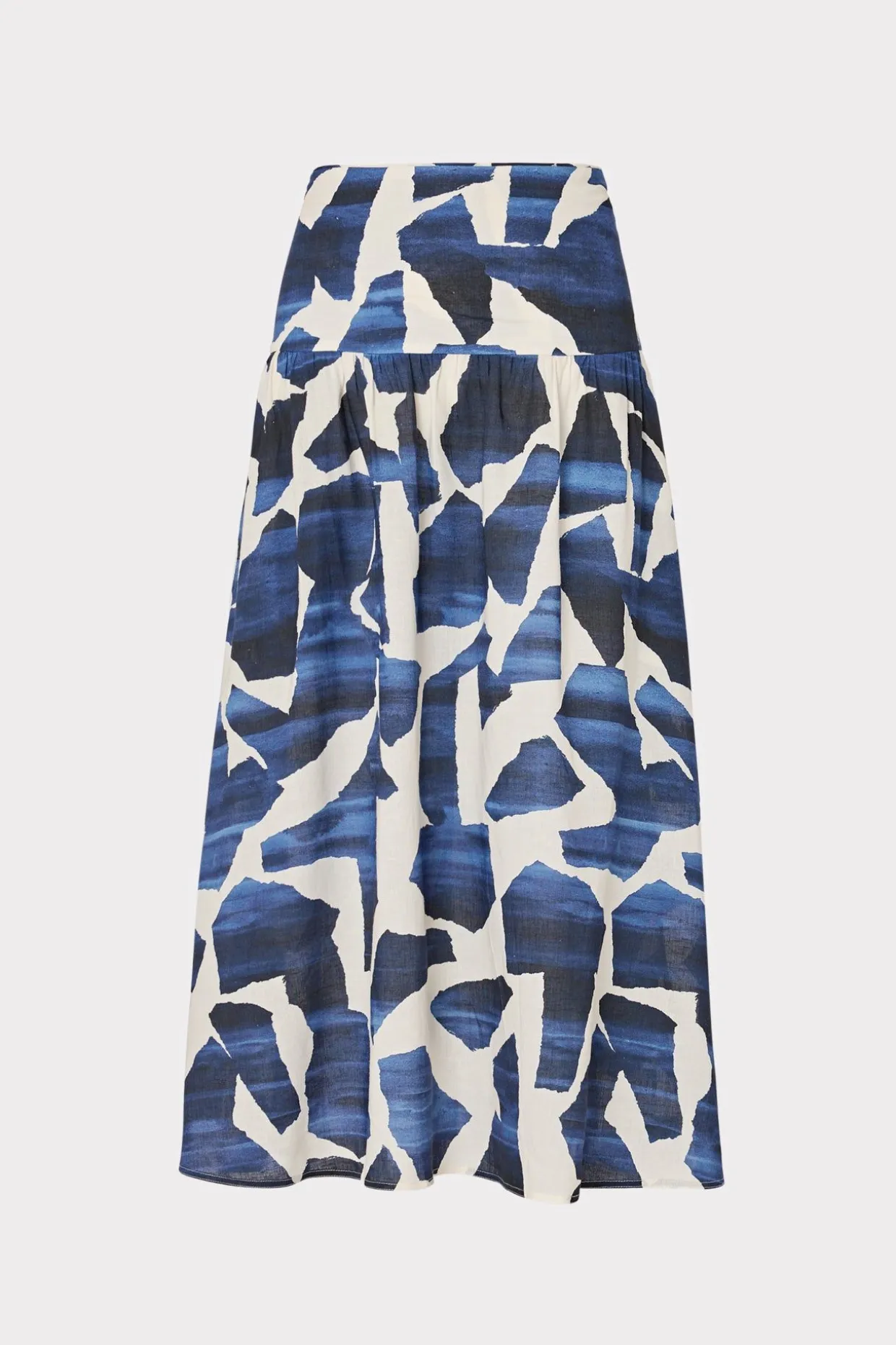 ocean_puzzle_viscose_line_0-3.webp Jumpsuits & Rompers-MILLY Ocean Puzzle Viscose Linen Skirt Navy Multi