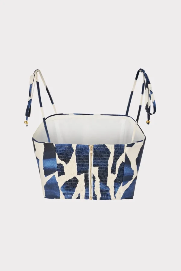 ocean_puzzle_viscose_line_3-2.webp Jumpsuits & Rompers-MILLY Ocean Puzzle Viscose Linen Tie Top Navy Multi