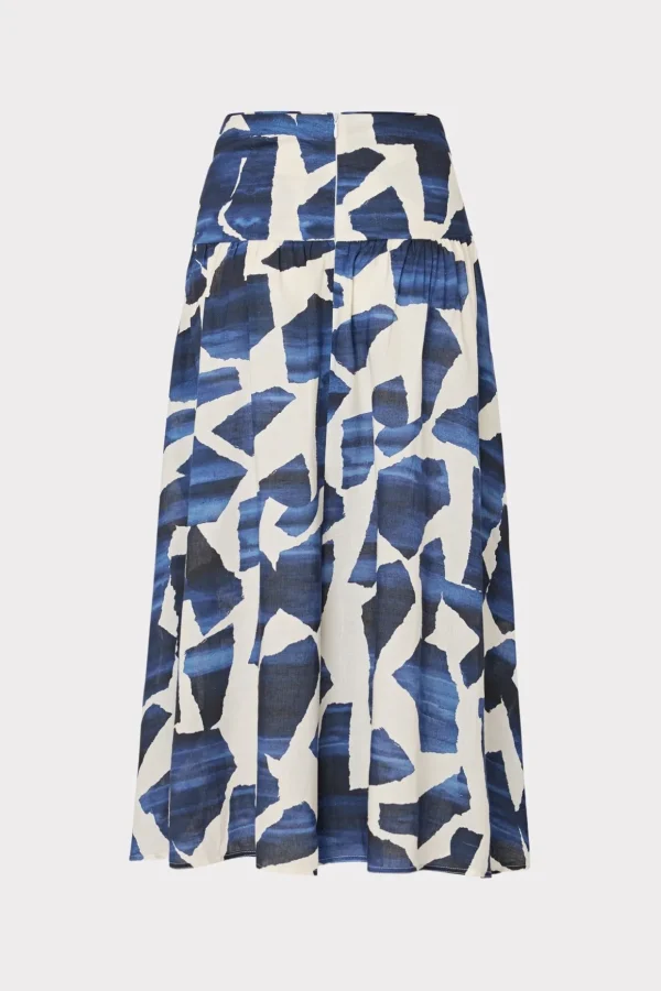 ocean_puzzle_viscose_line_3-3.webp Jumpsuits & Rompers-MILLY Ocean Puzzle Viscose Linen Skirt Navy Multi