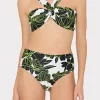 olivia_sea_of_petals_drap_1-1.webp Jumpsuits & Rompers-MILLY Olivia Sea Of Petals Draped Bandeau Top Chartreuse/Black