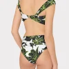 olivia_sea_of_petals_drap_6.webp Bikinis-MILLY Olivia Sea Of Petals Draped Bandeau Top Chartreuse/Black