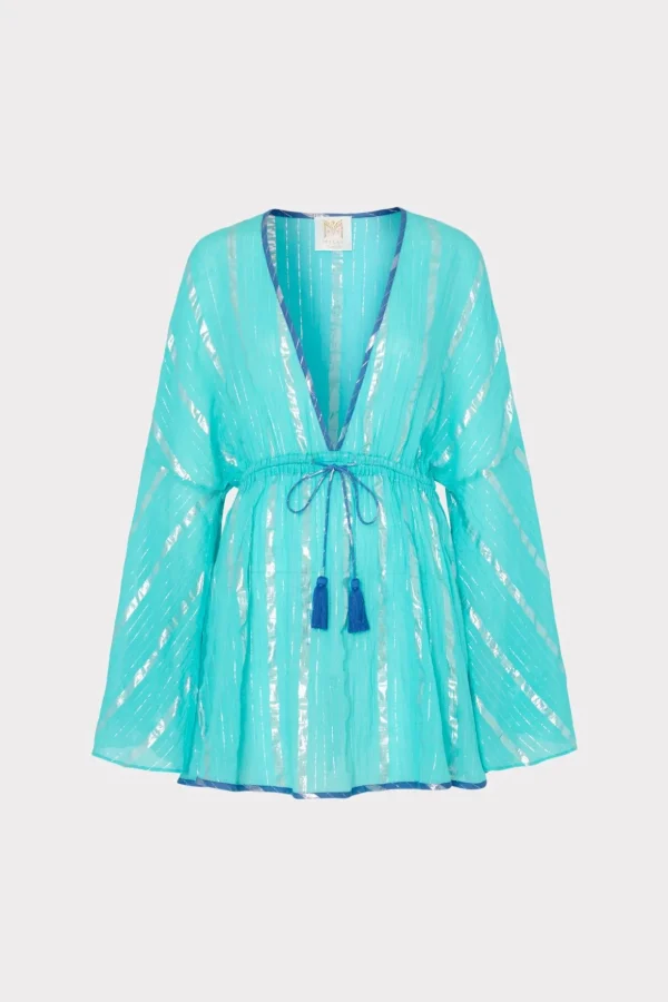 olympia_lurex_stripe_cove_0.webp Cover-Ups-MILLY Olympia Lurex Stripe Coverup Dress Turquoise/Blue