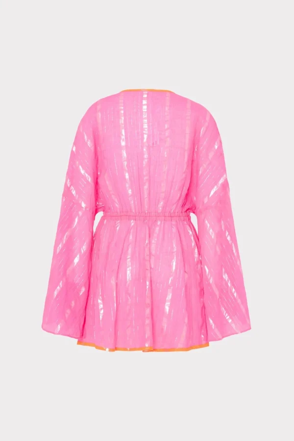 olympia_lurex_stripe_cove_3-3.webp Jumpsuits & Rompers-MILLY Olympia Lurex Stripe Coverup Dress Pink/Coral