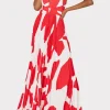oria_grand_foliage_pleate_1-1.webp Guest Of Dresses-MILLY Oria Grand Foliage Pleated Dress Red/White