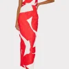 Guest Of Dresses-MILLY Orion Grand Foliage Dress Red/White