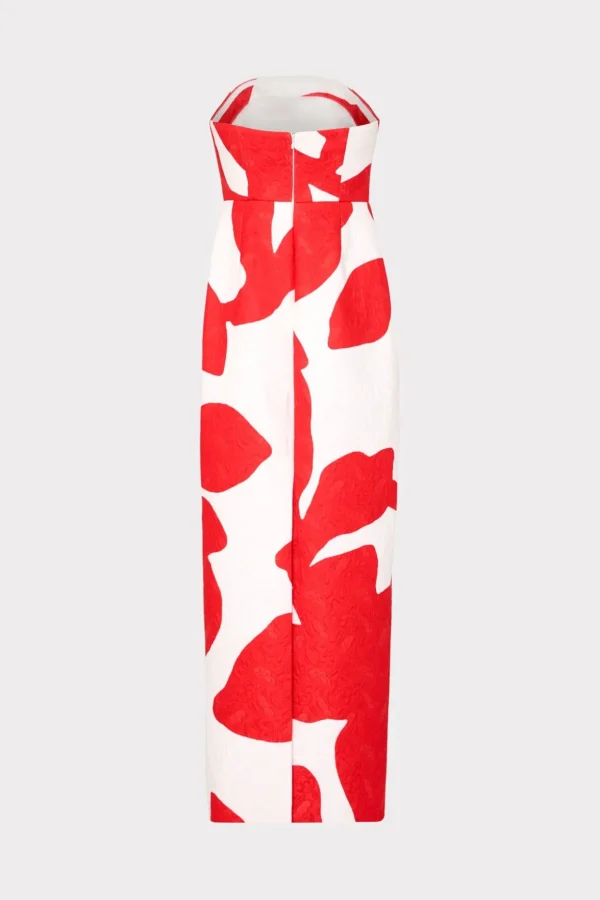 Guest Of Dresses-MILLY Orion Grand Foliage Dress Red/White