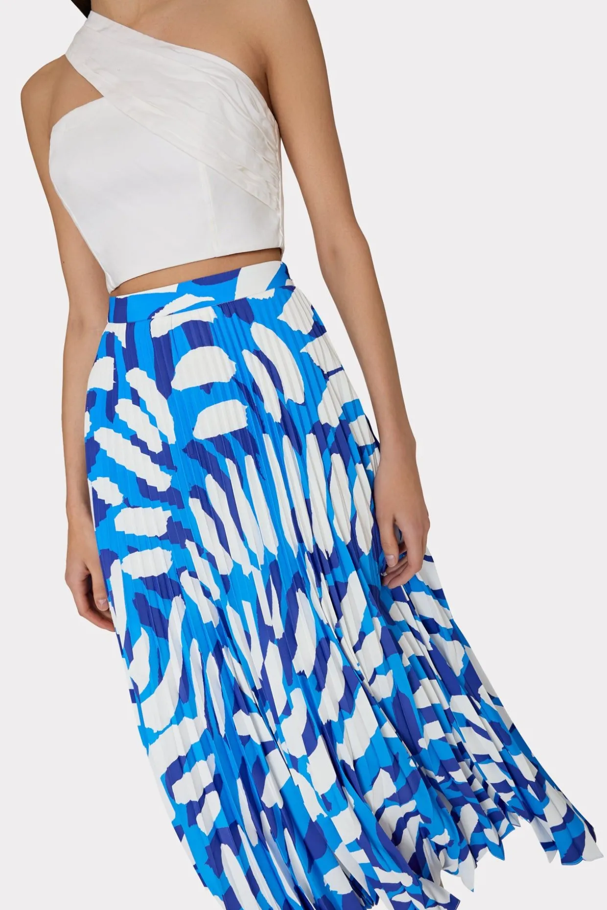 otha_brushstroke_pleated__2-1.webp Skirts-MILLY Otha Brushstroke Pleated Skirt Blue Multi