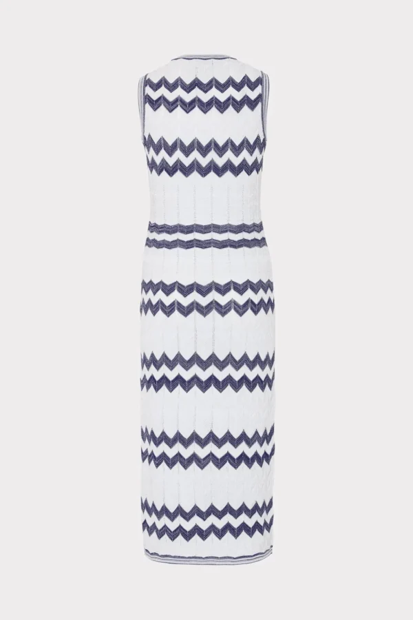 oversized_zig_zag_midi_dr_3.webp Jumpsuits & Rompers-MILLY Oversized Zig Zag Midi Dress Navy/Ecru
