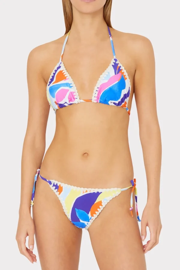 Bikinis-MILLY Painted Bloom Bikini Bottom Blue Multi