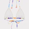 Jumpsuits & Rompers-MILLY Painted Bloom Bikini Top Blue Multi