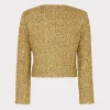 Coats & Jackets-MILLY Pheobe Metallic Tweed Jacket Gold