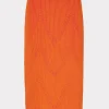 Jumpsuits & Rompers-MILLY Plaited Knit Midi Skirt Pink/Coral