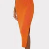Jumpsuits & Rompers-MILLY Plaited Knit Midi Skirt Pink/Coral