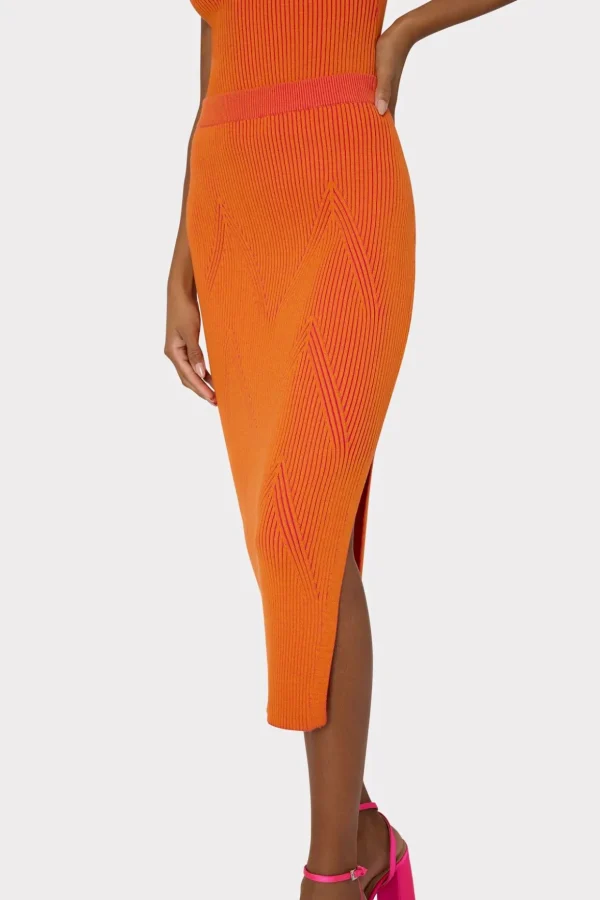plaited_knit_midi_skirt_2-2.webp Skirts-MILLY Plaited Knit Midi Skirt Pink/Coral