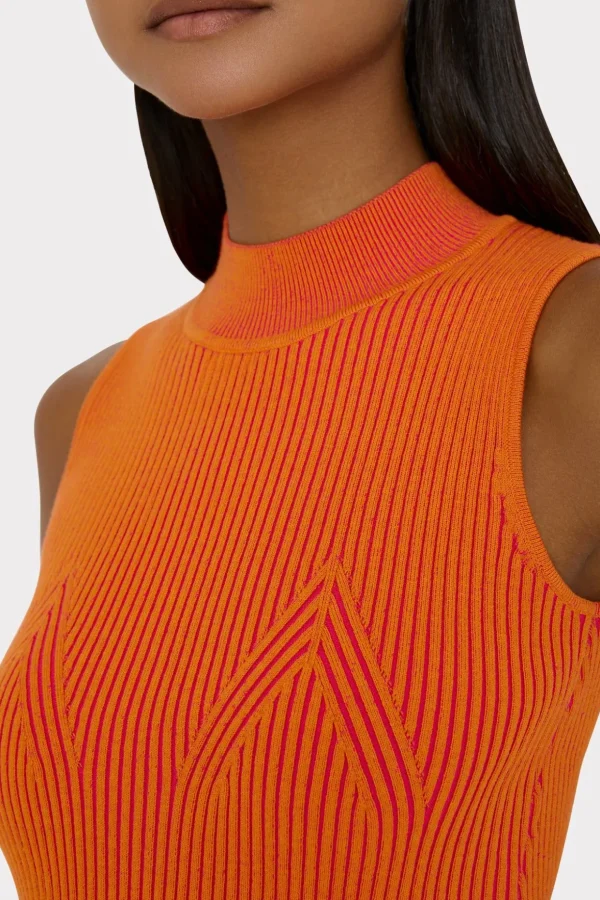 plaited_knit_shell_top_2-3.webp Tops-MILLY Plaited Knit Shell Top Pink/Coral