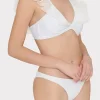 Jumpsuits & Rompers-MILLY Pleated Organza Bikini Top White