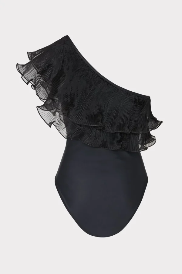 pleated_organza_one_shoul_3-1.webp Jumpsuits & Rompers-MILLY Pleated Organza One Shoulder One Piece Black