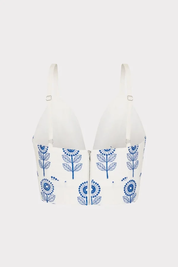 poppy_embroidery_top_3.webp Jumpsuits & Rompers-MILLY Poppy Embroidery Top White/Blue