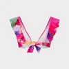 Jumpsuits & Rompers-MILLY Rainbow Waterfall Ruffle Bikini Top Multi