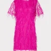 rana_feather_dress_0-1.webp Pink Dresses-MILLY Rana Feather Dress Fuchsia