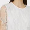 White Dresses-MILLY Rana Feather Dress White