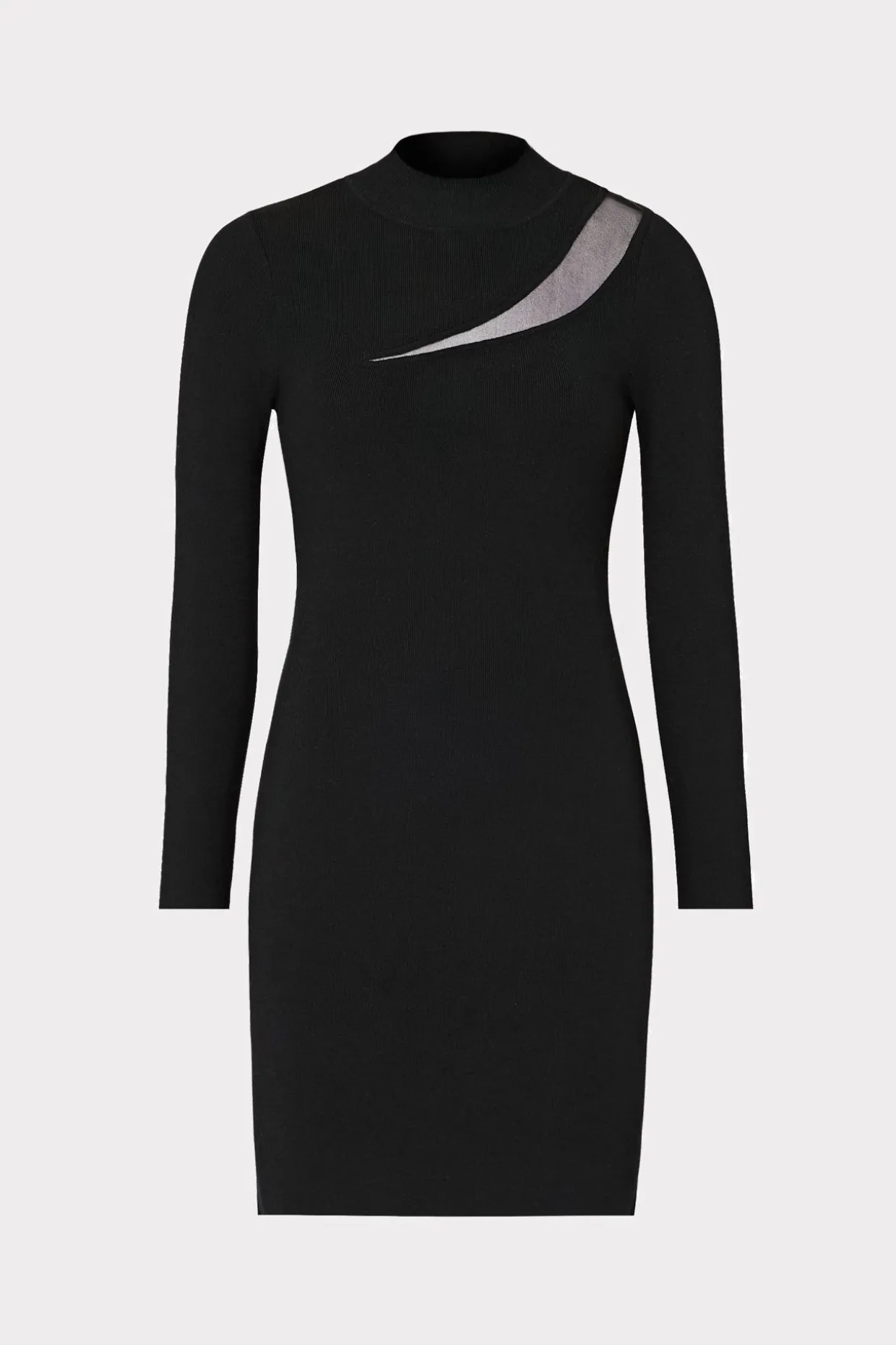 ren_sheer_cut_out_mini_dr_0.webp Jumpsuits & Rompers-MILLY Ren Sheer Cut Out Mini Dress Black
