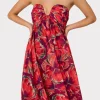 Evening Gowns-MILLY River Windmill Floral Dress Red Multi