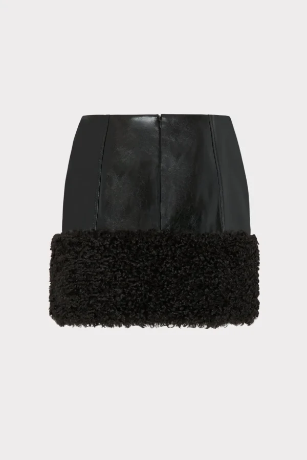 rochelle_crinkle_vegan_le_3.webp Skirts-MILLY Rochelle Crinkle Vegan Leather Skirt Black