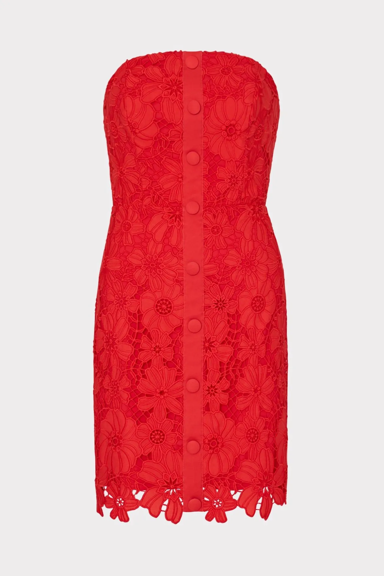 roja_lace_mini_dress_0.webp Jumpsuits & Rompers-MILLY Roja Lace Mini Dress Red