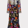 rosalind_fall_foliage_emb_3.webp Jumpsuits & Rompers-MILLY Rosalind Fall Foliage Embroidery Dress Black Multi