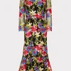 Guest Of Dresses-MILLY Rosalind Floral Embroidery Dress Red Multi
