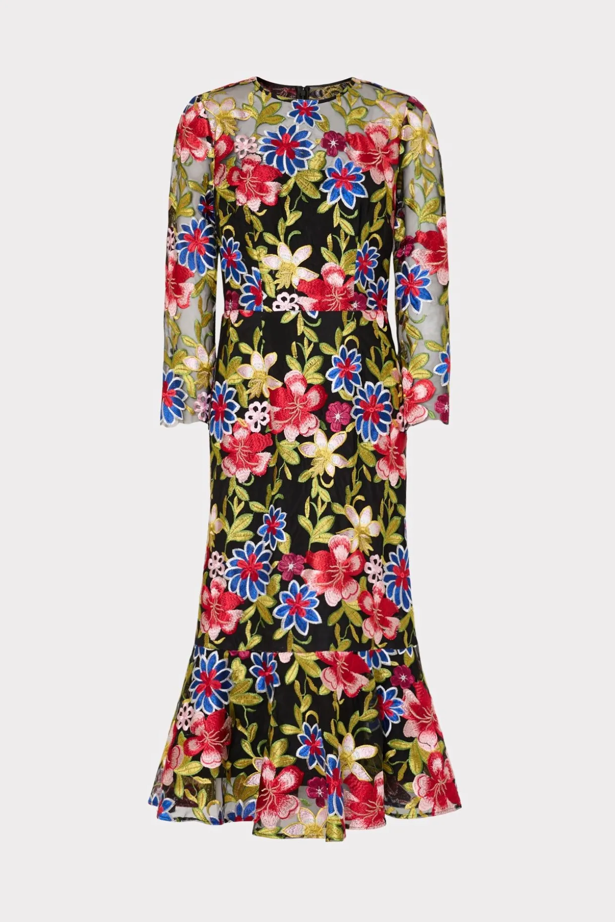 rosalind_floral_embroider_0.webp Jumpsuits & Rompers-MILLY Rosalind Floral Embroidery Dress Red Multi