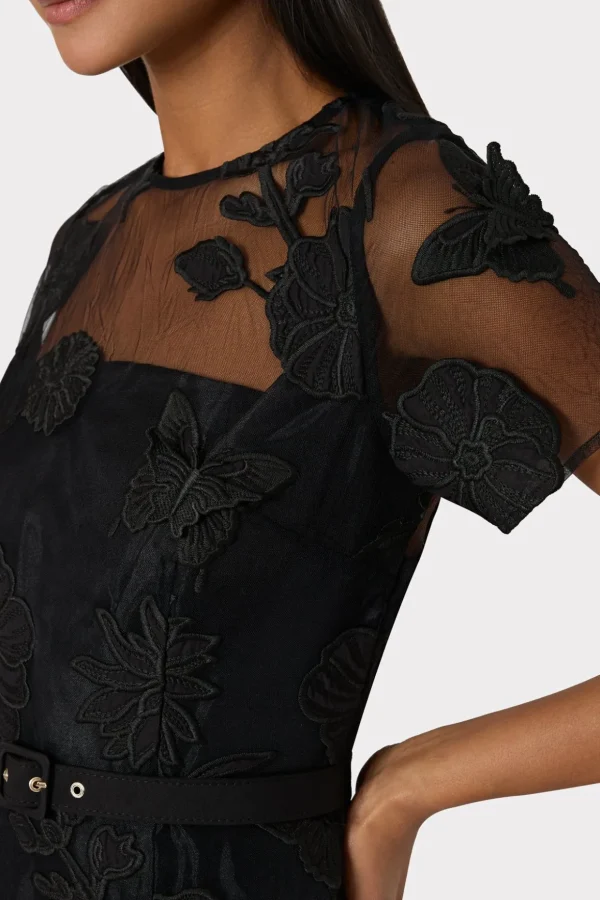 rosie_d_butterfly_embroid_2.webp Jumpsuits & Rompers-MILLY Rosie 3D Butterfly Embroidery Dress Black