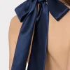 Guest Of Dresses-MILLY Roux Hammered Satin Gown Navy
