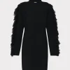 rowe_fringe_sleeve_turtle_4-1.webp Sweaters & Knits-MILLY Rowe Fringe Sleeve Turtleneck Mini Dress Black