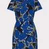 Jumpsuits & Rompers-MILLY Rowen Butterfly Jacquard Dress Blue Multi