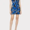 Jumpsuits & Rompers-MILLY Rowen Butterfly Jacquard Dress Blue Multi