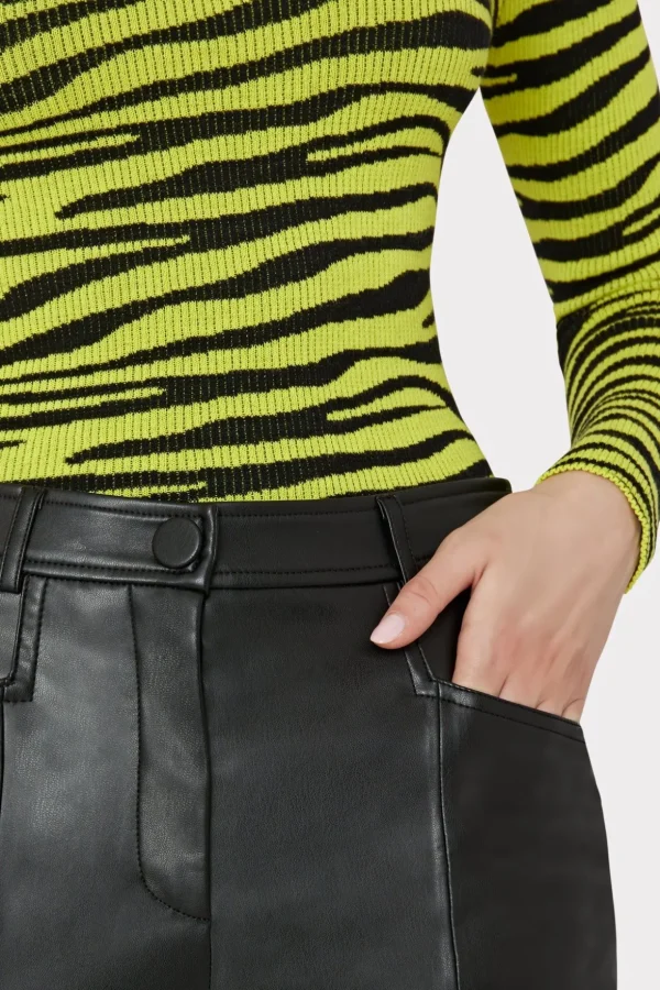Pants-MILLY Rue Vegan Leather Pants Black